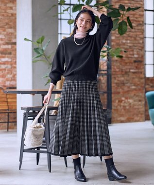 ANY L 【2SET】ニットセットアップ ブラック×グレー