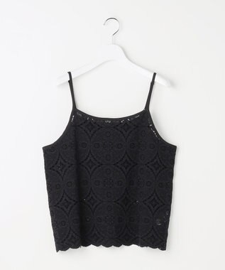 自由区 レースコンビ Tシャツ オフ×ブラック