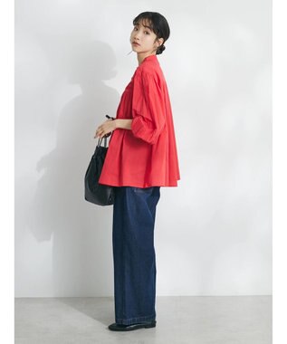 CRAFT STANDARD BOUTIQUE インド綿ピンタックブラウス Red