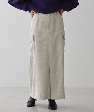 AMERICAN HOLIC コーデュロイサイドポケットタイトスカート Ivory
