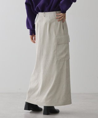 AMERICAN HOLIC コーデュロイサイドポケットタイトスカート Ivory