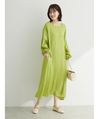 Green Parks ・ｆｕｒｒｙ　ｒａｔｅ　バックレースアップワンピース Light Gray