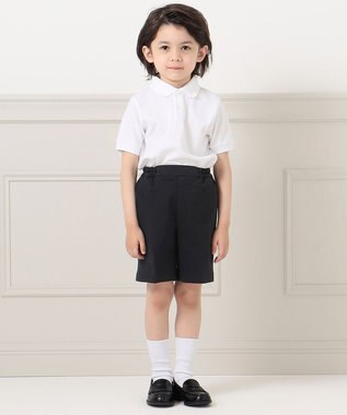 J.PRESS KIDS 【90-130cm】40／2鹿の子 ポロシャツ(半袖・刺繍なし） ホワイト系