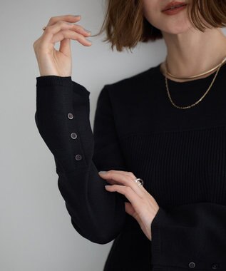 YECCA VECCA ビスチェデザインニット Black