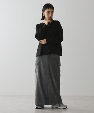 AMERICAN HOLIC コーデュロイサイドポケットタイトスカート Charcoal Gray