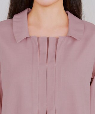 Tiaclasse フロントタックシャツチュニック ピンク