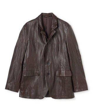 JOSEPH HOMME 【洗い加工】シュリンクエアレザー 　ジャケット ダークブラウン系