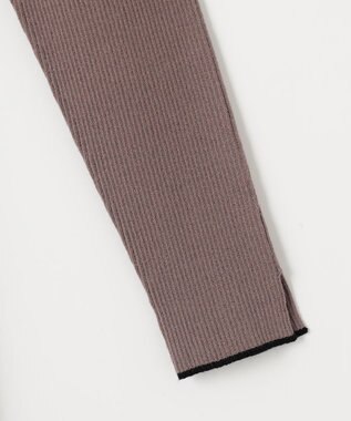 ANY SIS 【洗える】バイカラーデザインニット ワンピース モカ×ブラック