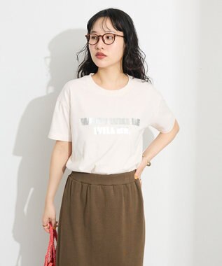 CRAFT STANDARD BOUTIQUE メタリックロゴプリントＴＥＥ Ivory