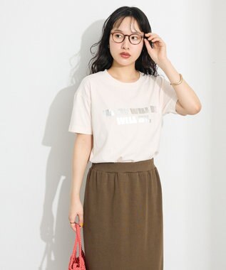CRAFT STANDARD BOUTIQUE メタリックロゴプリントＴＥＥ Ivory