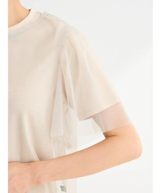 Green Parks ・ＳＵＧＡＲ　ＳＰＯＯＮ　ＳＥＴ２点チュールＴ＋カットＴ Beige