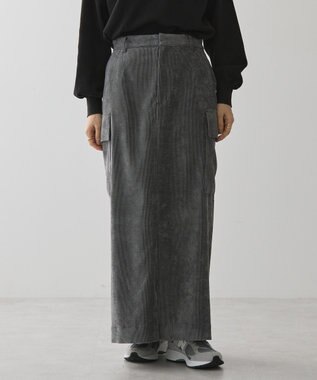 AMERICAN HOLIC コーデュロイサイドポケットタイトスカート Charcoal Gray