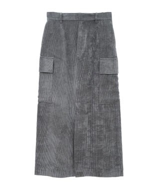 AMERICAN HOLIC コーデュロイサイドポケットタイトスカート Charcoal Gray