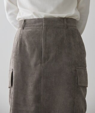 AMERICAN HOLIC コーデュロイサイドポケットタイトスカート Mocha