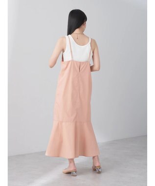 earth music&ecology Ｖネック裾切替キャミワンピース Salmon Pink