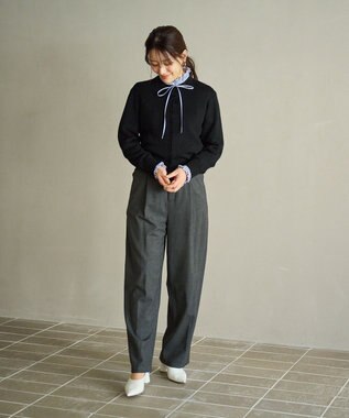 #Newans 【カシミヤ混】コンパクトニットカーディガン ブラック