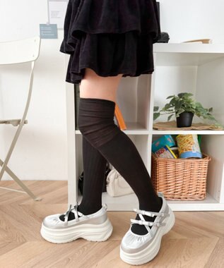 WEGO 2way厚底ストラップシューズ シルバー