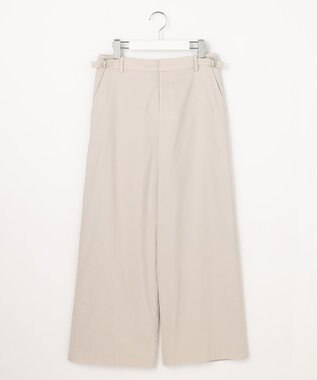 J.PRESS LADIES S 【人気素材】セルロースリネンストレッチ セミワイド パンツ ナチュラル系