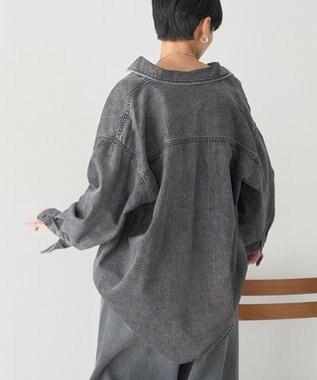 AMERICAN HOLIC Wポケットデニムシャツ Black