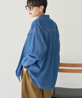 AMERICAN HOLIC Wポケットデニムシャツ Indigo