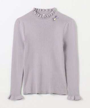 ANY KIDS 首フリルしあわせタッチニット サックスブルー