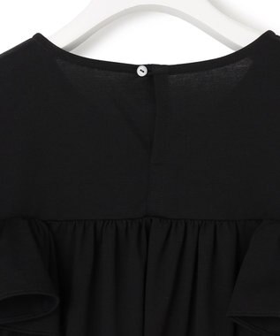 23区 S 【GOLD LABEL】ラッフルスリーブジャージー カットソー ブラック系