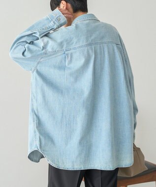 AMERICAN HOLIC Wポケットデニムシャツ Light Indigo