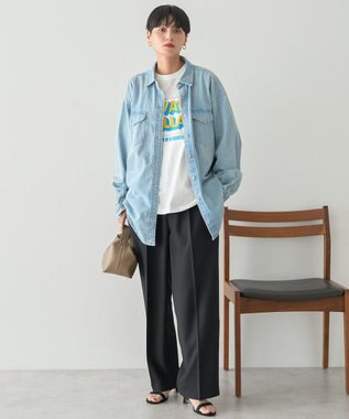 AMERICAN HOLIC Wポケットデニムシャツ Light Indigo