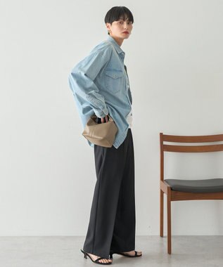 AMERICAN HOLIC Wポケットデニムシャツ Light Indigo