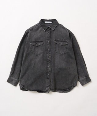 AMERICAN HOLIC Wポケットデニムシャツ Black