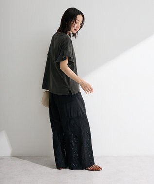Green Parks ピグメントフリルカットプルオーバー Gray
