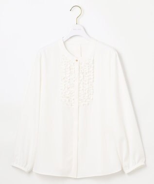 ANY SIS 【洗える】フリルディテール ブラウス オフ