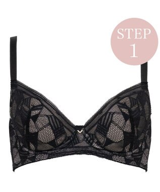  【BRADELIS New York / 育乳補整ブラ・STEP1 集める】ウェンディバックスムーズステップ1ブラ25A1 補正 ブラジャー