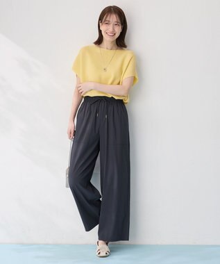 ANY 【新色追加/洗濯機可/ウエストゴム/接触冷感/UVケア/6色展開】清涼リラックスパンツ チャコール