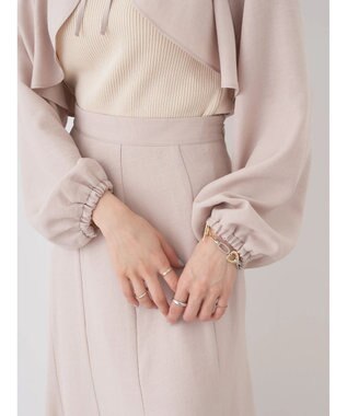 earth music&ecology ラッフルボレロ Light Beige