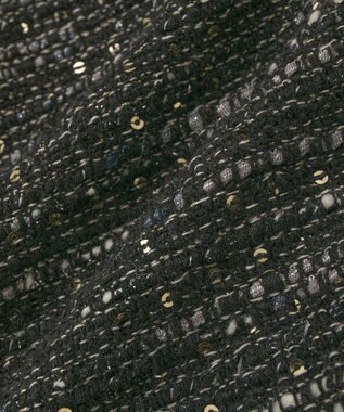 YECCA VECCA ノーカラーツイードジャケット Black