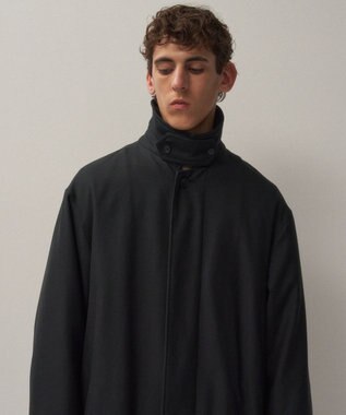 ATON NIDOM SILK | シルクパッドバルマカーンコート - UNISEX BLACK