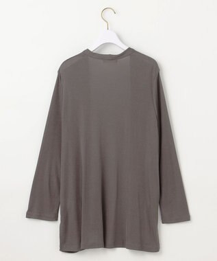 ANY SIS 【洗える】サラサラ着流し カーディガン チャコール