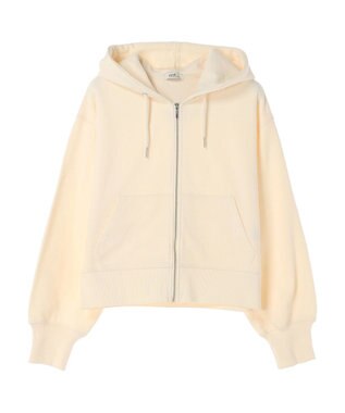 earth music&ecology 裏毛ＺＩＰパーカー Ivory