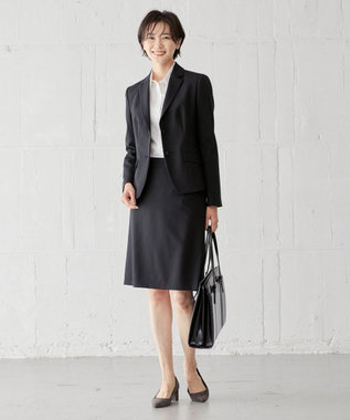 J.PRESS LADIES 【リクルート対応】テフロンカームスキン スカート ブラック系