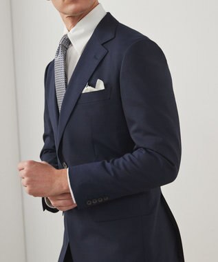 GOTAIRIKU 春夏向け【形態安定】SUMMERPREMIUMPLEATS_スナップダウンカラー _織柄_ 長袖ドレスシャツ(26年モデル) ホワイト系1(ドビーストライプ)