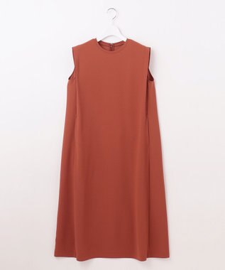 23区 S 【洗える】ストレッチジョーゼット ワンピース テラコッタ系