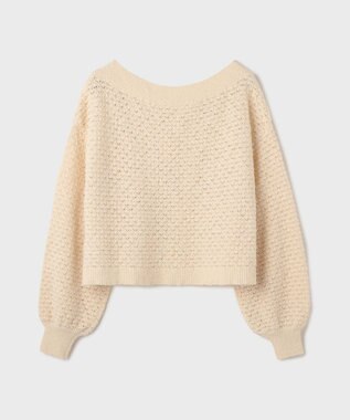 GRACE CONTINENTAL メッシュオーバーニットトップ キナリ