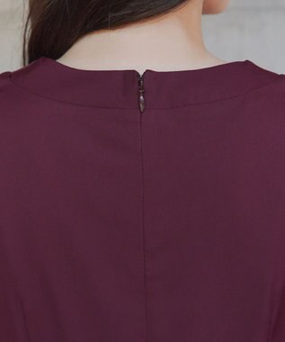 Tiaclasse 【洗える】ロールVネックワンピース ブラック