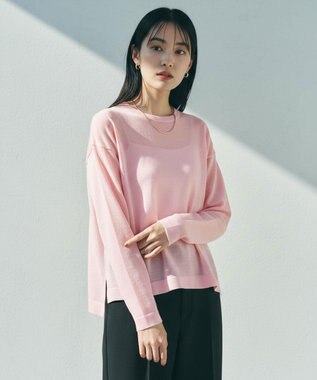 UNFILO L シアーフォルムニット クルーネック