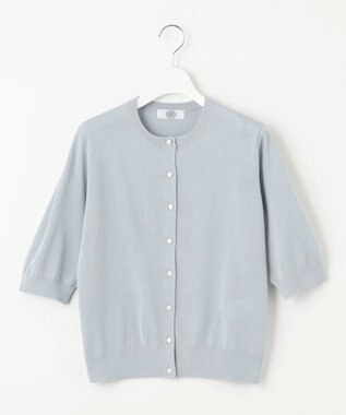 J.PRESS LADIES S 【WEB限定カラーあり・洗える・抗菌防臭】コットンアセテート カーディガン サックスブルー系