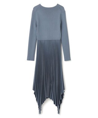 JOSEPH プリーテッドフランネル　ドレス Cloudy Blue