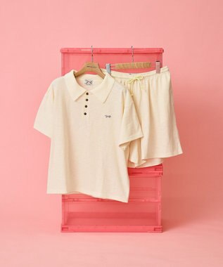 AMERICAN HOLIC 【PENNEY'S】配色ポロ+ショートパンツ Ivory