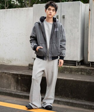 WEGO 【ユニセックス着用ITEM】ワーカーズボアフードブルゾン ブラックその他