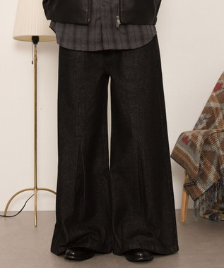 WEGO センタータックバギーフレアデニム